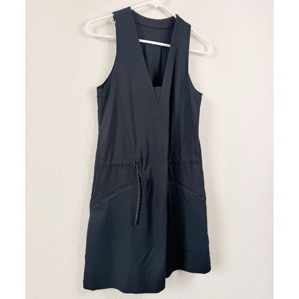 Lululemon Dynamic Days Dress Women's 4 Black Sleeveless Athleisure Outdoor Comfy